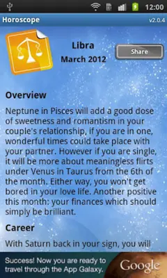 Horoscope android App screenshot 3